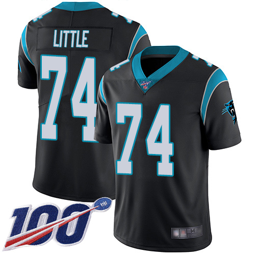 Carolina Panthers Limited Black Men Greg Little Home Jersey NFL Football #74 100th Season Vapor Untouchable->carolina panthers->NFL Jersey